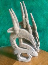 Ancien Couple de Cimiers Ciwara Bambara – Mali – Patine 