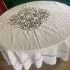 Superbe  Nappe de Banquet en Pur Lin Ancien – 210 x 210 cm 