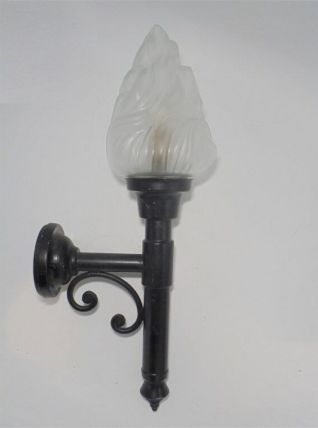 Applique torche globe flamme