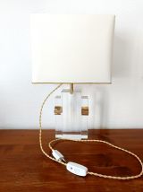 Paire de lampes plexiglas Hollywood Regency 1970 