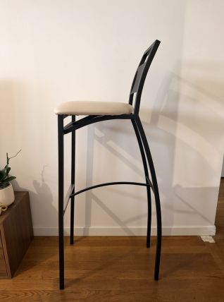 Lot de 2 chaises de bar noires