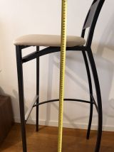 Lot de 2 chaises de bar noires