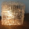 Applique plafonnier verre moulé pressé année 60/70