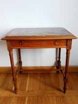 Table de milieu bureau marbre style Louis XVI 
