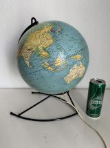 Globe vintage 1960 terrestre mappemonde Girard Barrère verre