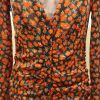 Robe d'été neuve noir motif fleuri rouge 