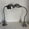 Paire lampes vintage 1940 de bureau jumo 210 chromée design 