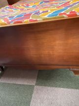 Lit 140 avec table de chevet intégré chêne 