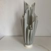 Lampe vintage 1970 Athéna Georgia Jacob drapée gris souris -