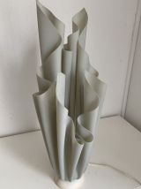 Lampe vintage 1970 Athéna Georgia Jacob drapée gris souris -
