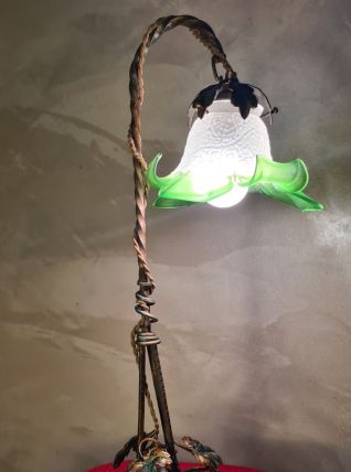 lampe fer forger 1900 a 20 ;art nouveau interupteur changer 