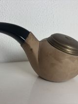 Porte-cigarettes vintage 1950 daim taupe Pipe Longchamp - 25