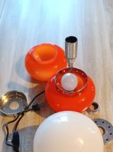 Lampe space age années 70, design Carlo Nason, verre de Mura