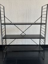 Etagère vintage 1950 tomado sur pieds design A.Dekker noire 