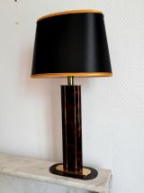 Lampe écaille Hollywood Regency noir et or 