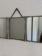 Miroir vintage 1930 triptyque barbier déposé G.B Paris - 28 