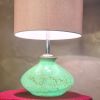 lampe 1950 a 70 abat jour en lin, eclairage dans le pied en 