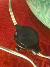 lampe 1950 a 70 abat jour en lin, eclairage dans le pied en 