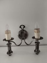 Paire d’appliques vintage Sciolari (Made in Italy) en métal 