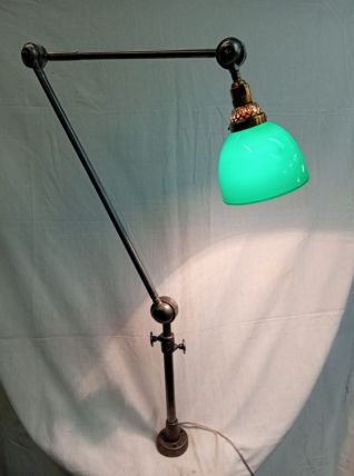 Lampe Tous Sens 1930 Opaline Vert