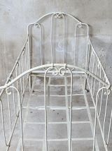 Lit banquette en fer forgé vintage 1950's