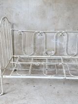 Lit banquette en fer forgé vintage 1950's