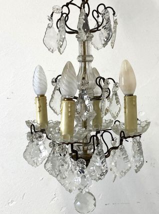 Lustre début XXème en cristal de bohème