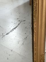 Miroir XIXème au mercure, en bois et stuc doré