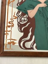 Miroir peint publicitaire Absinthe Robette Art Nouveau