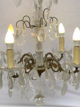 Lustre début XXème en cristal de bohème