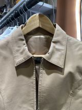 Veste vintage en cuir beige