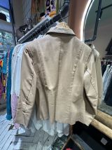 Veste vintage en cuir beige