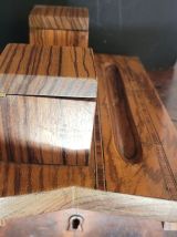 Encrier style "arts déco" bois exotique Bocote 1920's 1930's