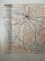 Carte scolaire "routes, voies aériennes et chemin de fer"