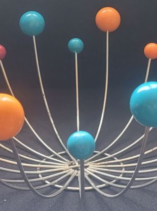 Coupe à fruits sputnik en inox et plastique
