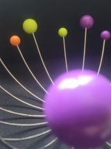 Coupe à fruits sputnik en inox et plastique