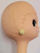 Tête a Chapeau TWIGGY, Annees 70 Vintage Yeux Verts Clairs