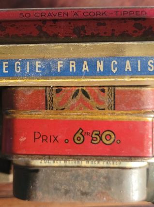 Lot de boîtes métal anciennes - tabacs &amp; cigarettes XXème