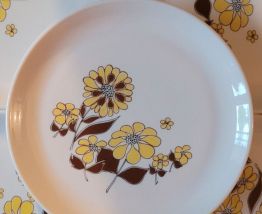 Service d'assiettes dessert Sovirel x 10 - 1970's