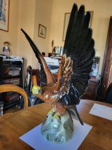 Sculture aigle céramique vintage