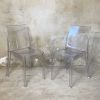 Paire de chaises en polycarbonate transparent