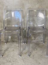Paire de chaises en polycarbonate transparent