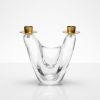 Chandelier en cristal et laiton, Schneider,  1960