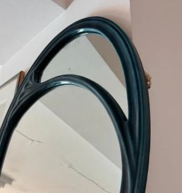 Miroir de style Art Nouveau en fonte émaillée –  années 80