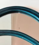 Miroir de style Art Nouveau en fonte émaillée –  années 80