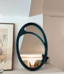 Miroir de style Art Nouveau en fonte émaillée –  années 80
