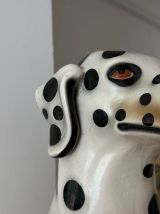 Statue de chien dalmatien en céramique – Italie, Circa 1970