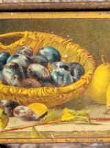 Boîte en tôle lithographiée nature morte fin XIXème début XX