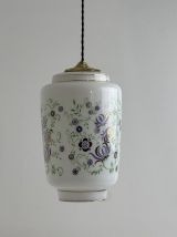 ANCIENNE GRANDE SUSPENSION EN OPALINE 1970 VINTAGE