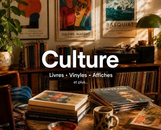 Vinyles , livres , affiches vintage , article de culture vintage